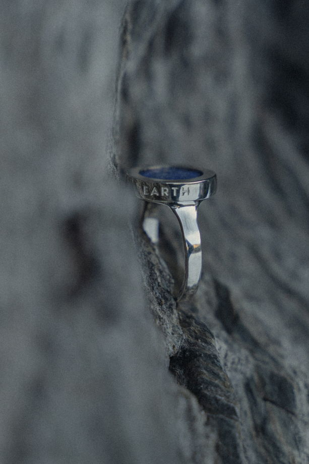 Кольцо с камнем "EARTH"
