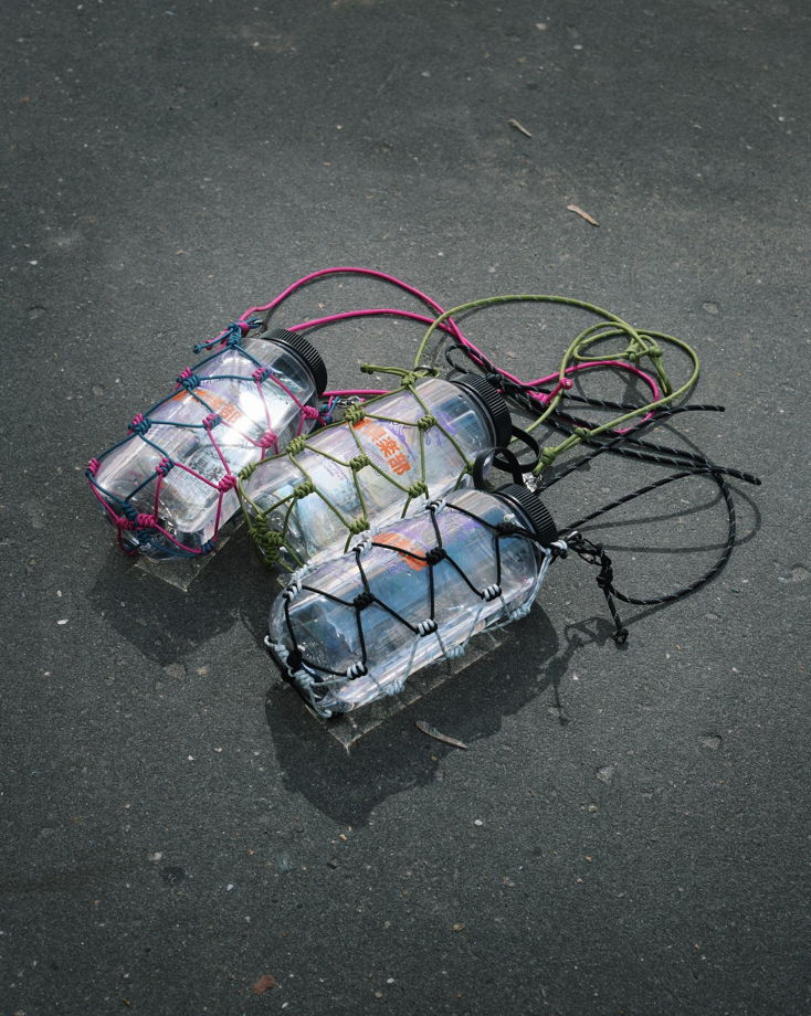 СУМКА АВОСЬКА ИЗ ПАРАКОРДА KNOTTY WORKSHOP PINK/BLUE BAG