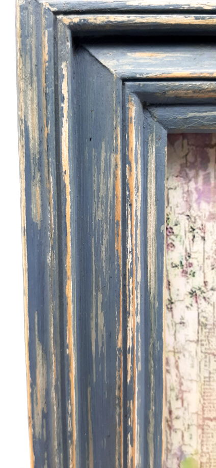 Рамка деревянная ручной окраски «Синий винтаж» для фотографии 15 х 15 см