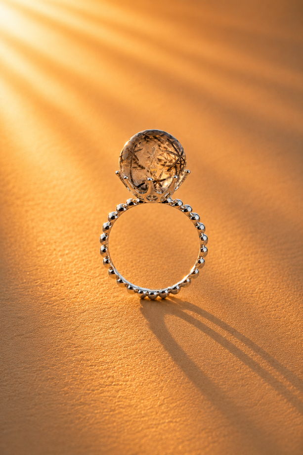 Серебряное кольцо Magic ball
