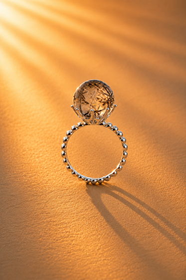 Серебряное кольцо Magic ball