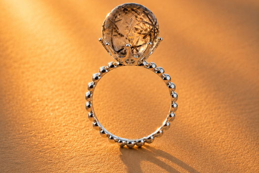 Серебряное кольцо Magic ball