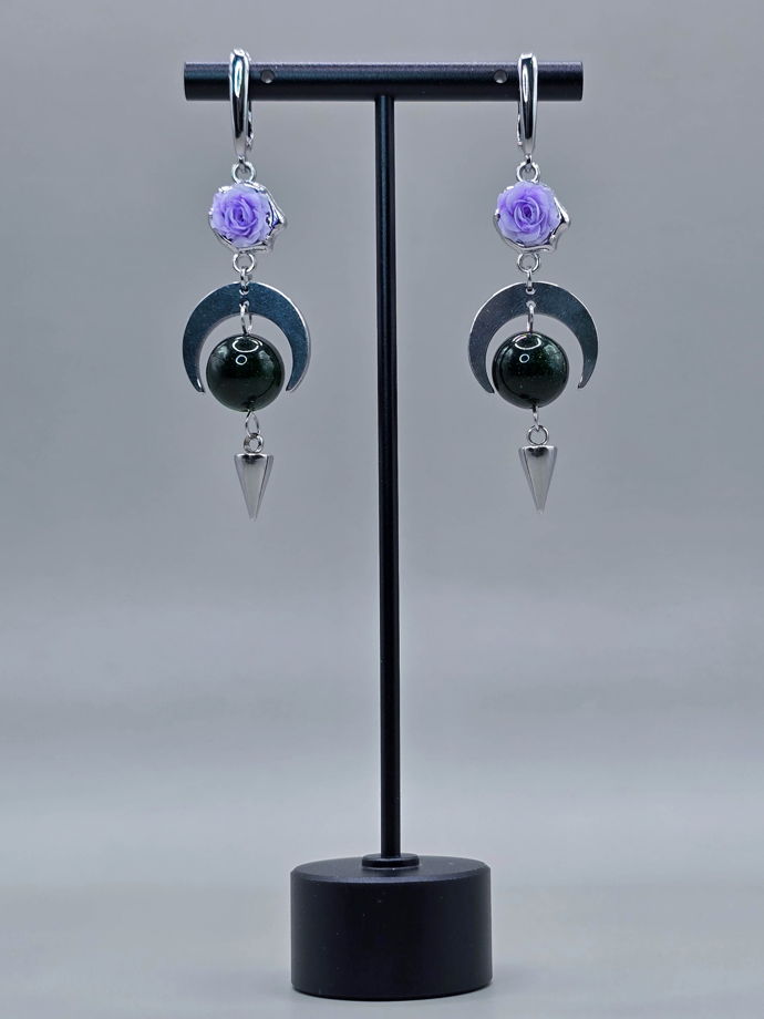 Серьги с английским замком "Тайна"