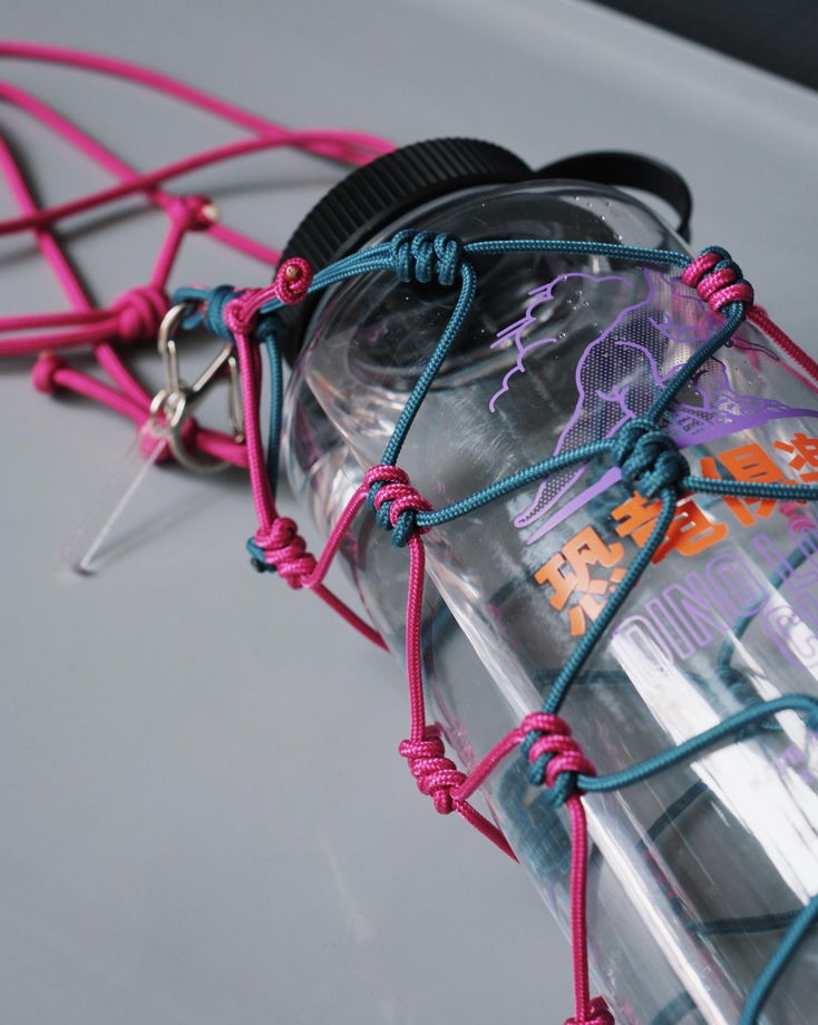 СУМКА АВОСЬКА ИЗ ПАРАКОРДА KNOTTY WORKSHOP PINK/BLUE BAG
