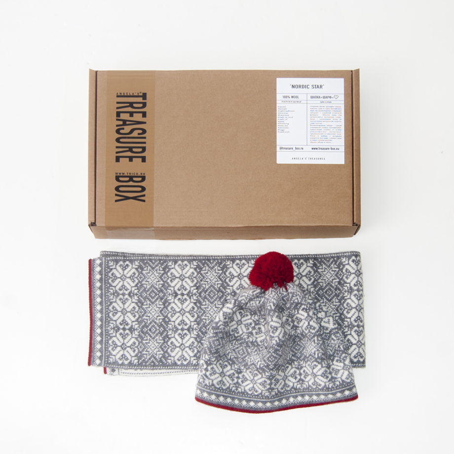 Подарок в стильной коробке: шапка + шарф" , made in Estonia