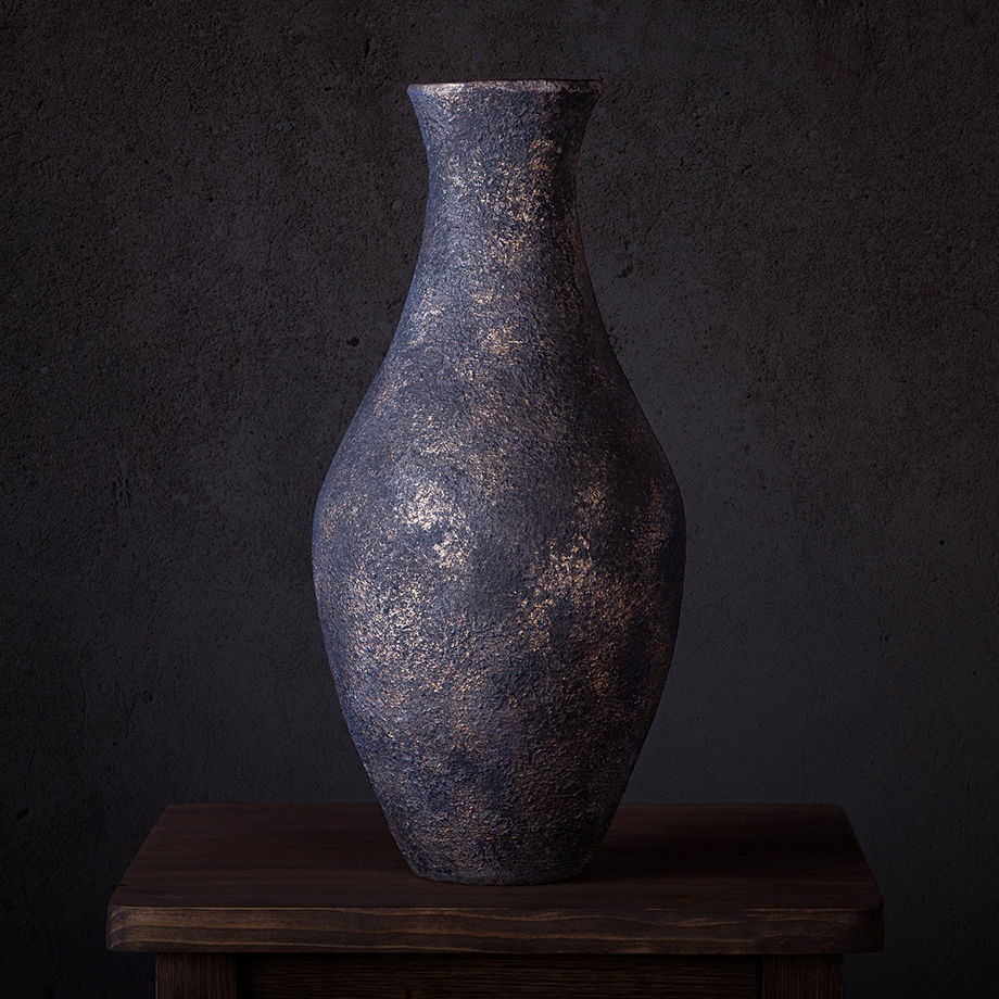 Настольная керамическая ваза Stone Black