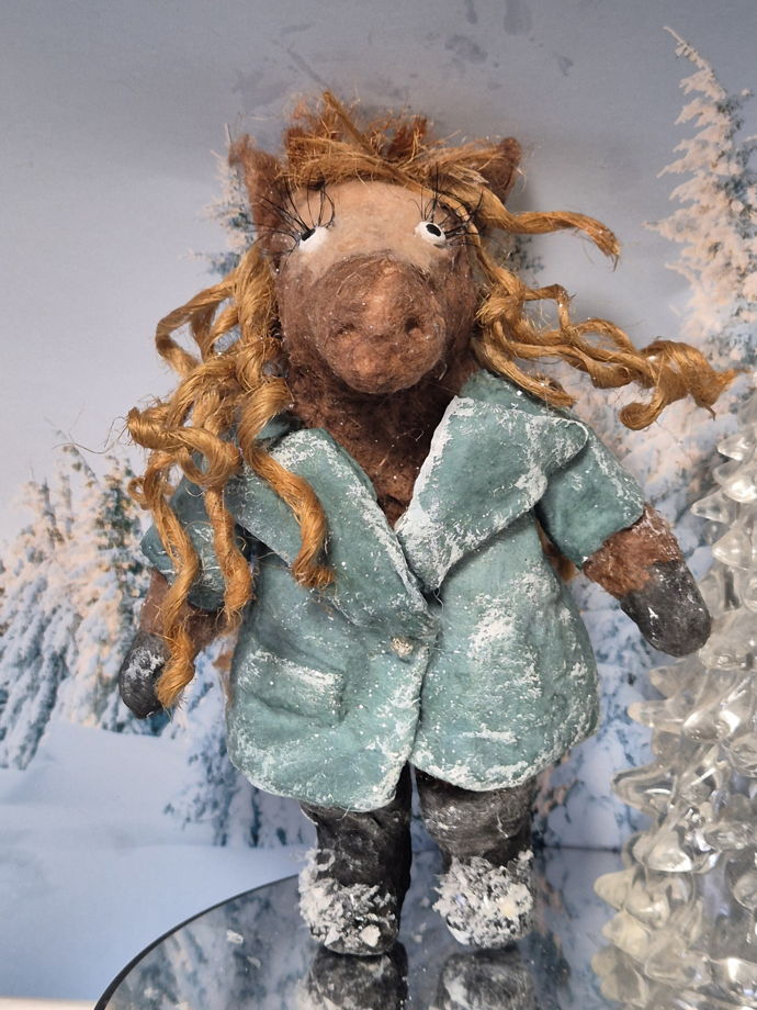 Ватная игрушка.  Конь в пальто. Лошадь. Символ 2026 года Продается в подарочной упаковке с сургучной печатью( по запросу)