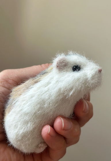 Вязаная игрушка реалистичный хомячок на заказ
