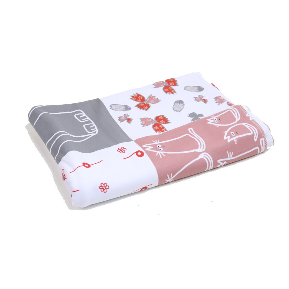 Двусторонний флисовый плед «Коллаж с кошками» 100х150 см