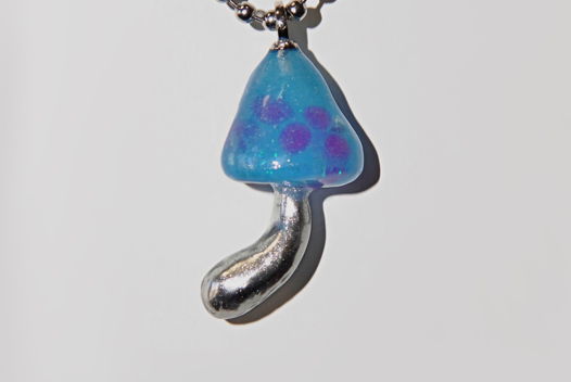 Разноцветный кулон гриб ручной работы «Лямбус»