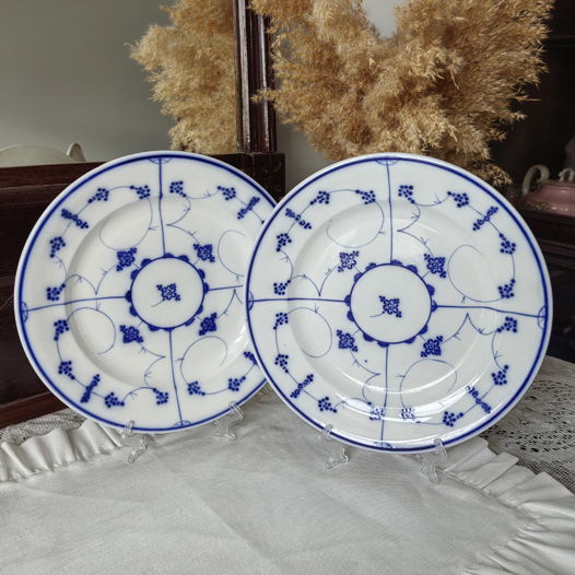 Тарелки Кобальтовый узор, Villeroy & Boch, Дрезден, Германия, 1874-1909 гг. (2 шт)