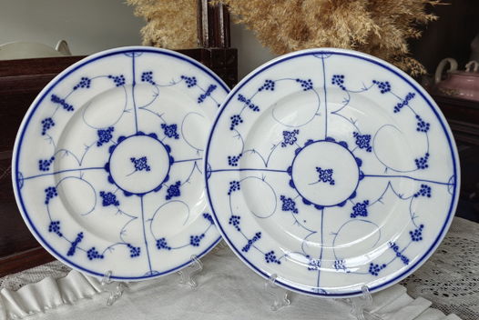 Тарелки Кобальтовый узор, Villeroy & Boch, Дрезден, Германия, 1874-1909 гг. (2 шт)