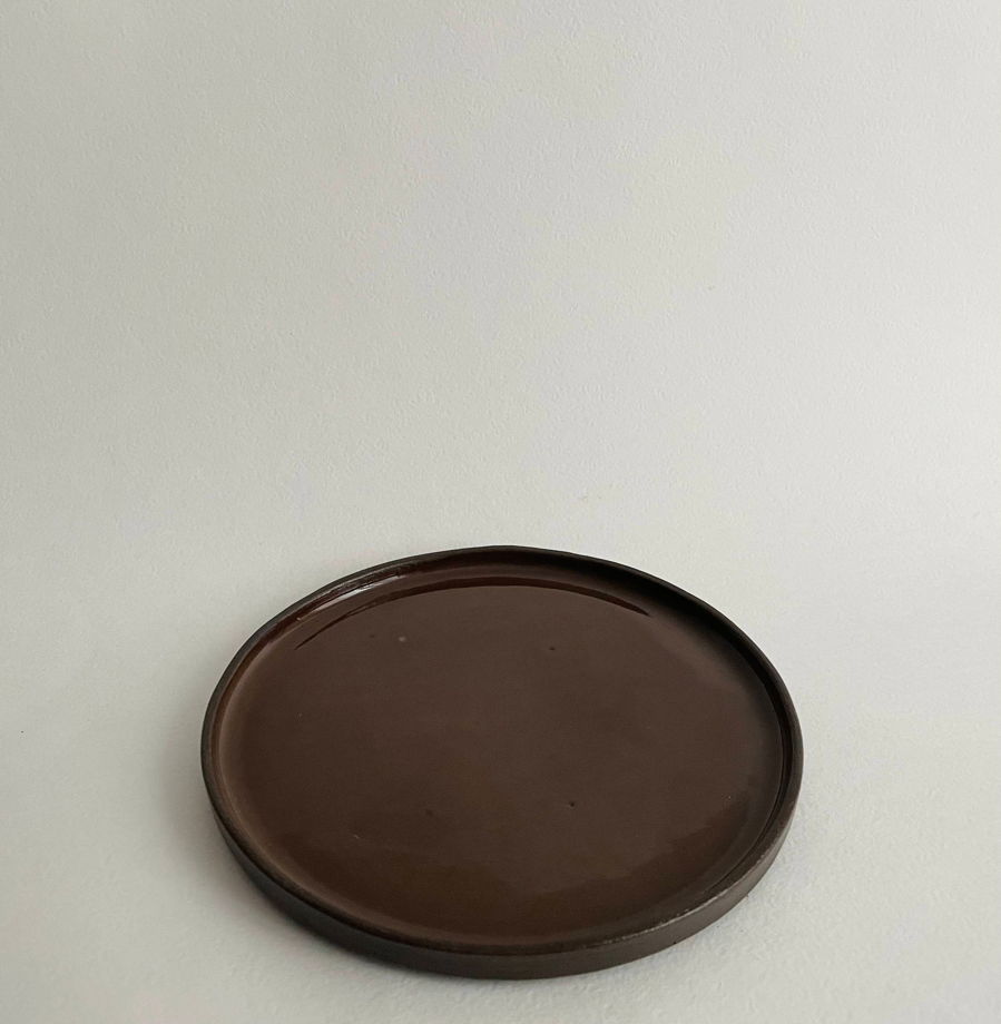 Тарелка малая, цвет «молочный шоколад», серия КРУГ-КВАДРАТ