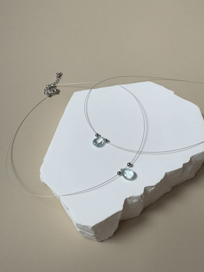 чокер [ sky ] с голубым топазом